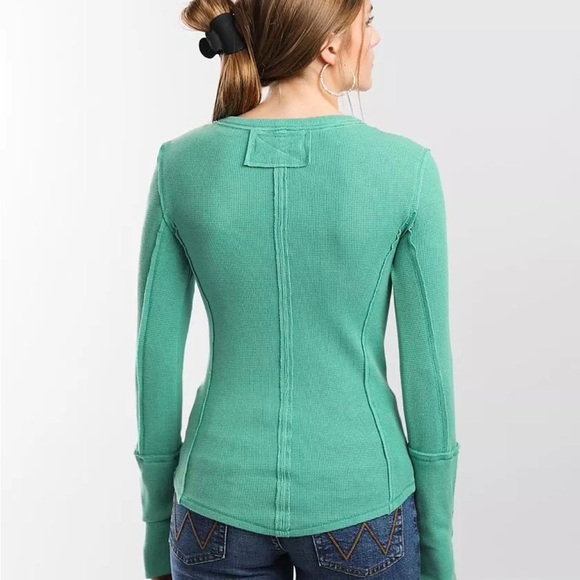 NWOT Free people Nailed It Henley mint XS - Picture 2 of 6